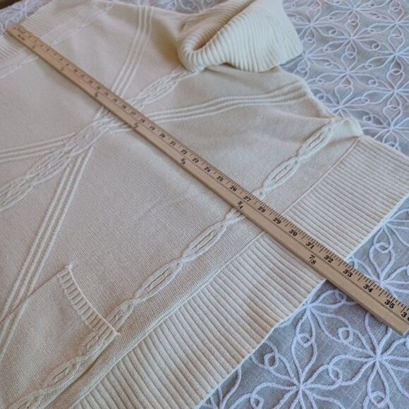Anne Klein Knit Sweater Turtleneck Pullover Poncho Size Small - Medium - Picture 8 of 11